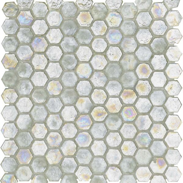 G30185 Casado Ice Hexagon Glass Mosaic 25x25mm