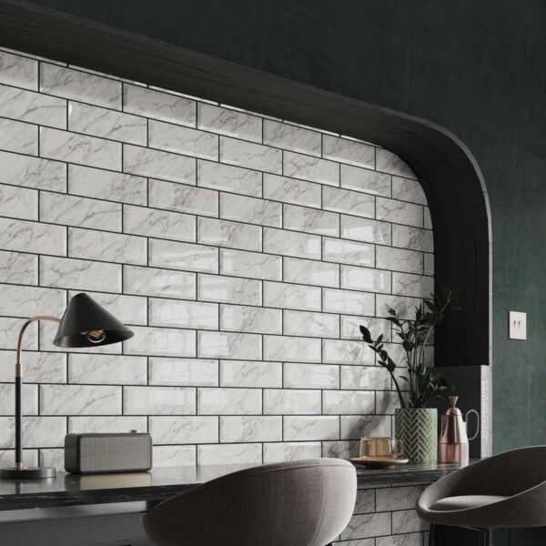 P11544 Metro Calacatta Ceramic Wall Tile 100x300mm