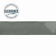 Somerset Dark Grey Gloss Ceramic Wall Tile 75x300mm