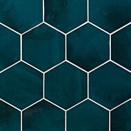 P11640 Ronda Teal Blue Hex Ceramic Wall Tile 140x160mm