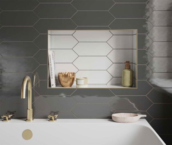 D11486 Cast White Glazed Ceramic Wall Tile 100 x 300mm