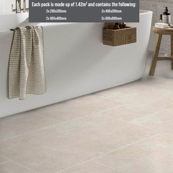 P12646 Luciana Chalk Porcelain Opus Pack 1.42m2