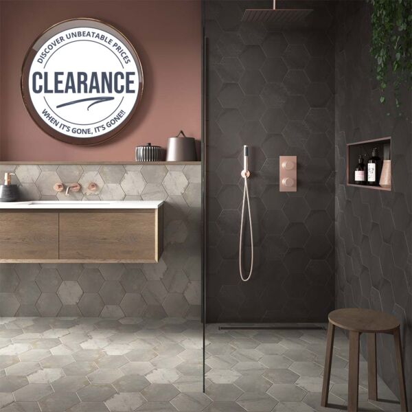 P12210 Hex Steel Glazed Porcelain Wall & Floor Tile