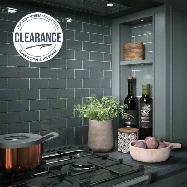 P12216 Clay Ocean Ceramic Glazed Wall Tile 65x130mm