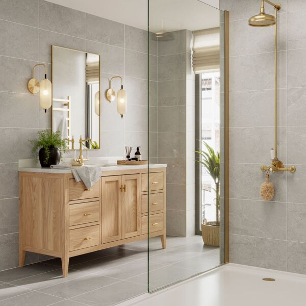 P12886 Lucca Grey Matt Porcelain W&F Tile 300x600mm