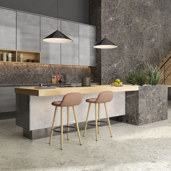P12988 Caprice Black Matt Porcelain Tile 600x1200mm