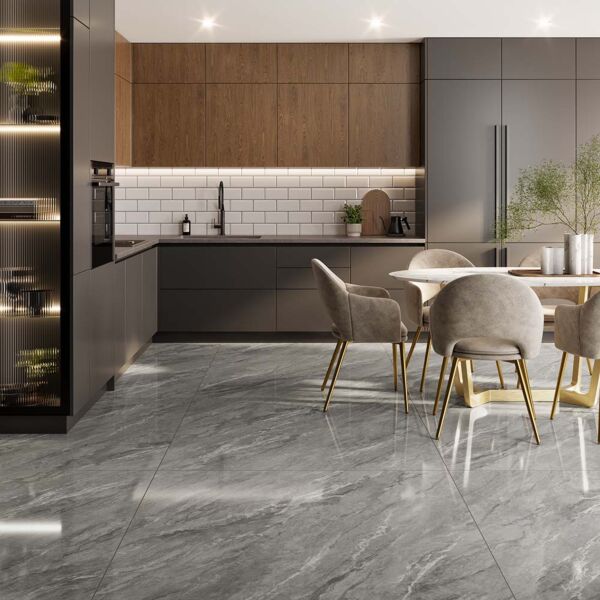 P13502 Eros Grey Glazed Porcelain Wall & Floor Tile 1000x1000mm