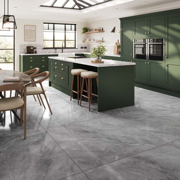 P13504 Selene Silver Glazed Porcelain Wall & Floor Tile 1000x1000mm