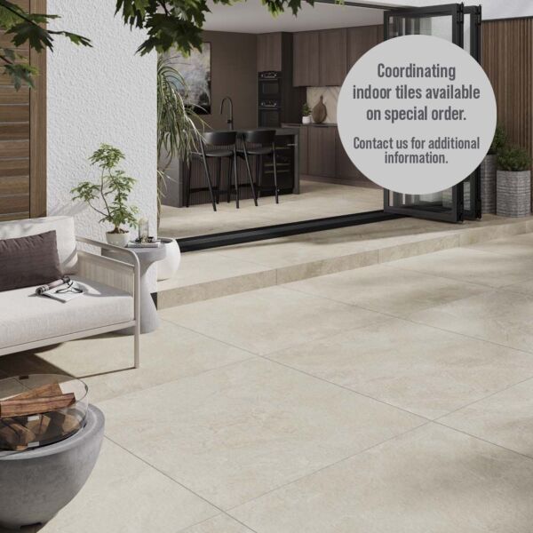 P15388 Slate Mix Cream Porcelain Outdoor Floor Tile 1000x1000x20mm