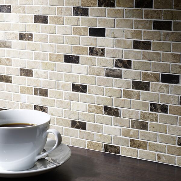 Expresso Polished Marble Mosaic W&F 15x32mm