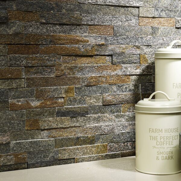 Multi Colour Sparkle Slate Wall Cladding 100x360mm