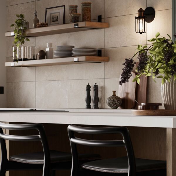 P15295 Slate Mix Cream Porcelain Wall & Floor Tile 300x600mm