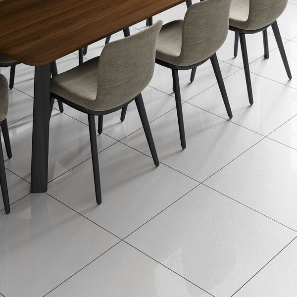 Sugar White Glazed Porcelain Wall & Floor Tile 600x600mm 