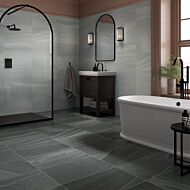 D11206 Derwent Light Grey Glazed Porcelain 300x600mm & D11204 Derwent Dark Grey Glazed Porcelain 300x600mm
