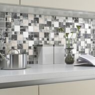 Saturn Silver Glass/Metal Mix Modular Mosaic