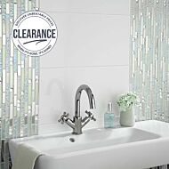 Lush Pearlescent Glass, Metal & Mirror Mix Random Mosaic