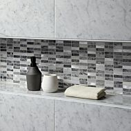 Creswell Grey Stone/Metal Mix Linear Mosaic 15x48mm 