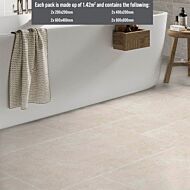 P12646 Luciana Chalk Porcelain Opus Pack 1.42m2