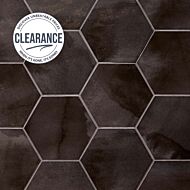 Ronda Anthracite Hex Gloss Ceramic Wall Tile 140x160mm