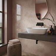 P12065 Hope Rose Hexagon Gloss Ceramic Wall 153x173mm