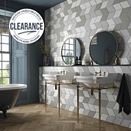 P12208 Vintage Rhomboid Light Grey Ceramic Wall Tile