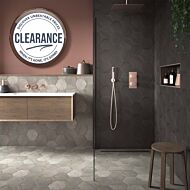 p12211 Hex Anthracite Glazed Porcelain Wall & Floor Tile