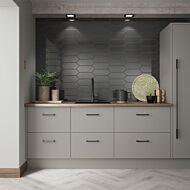 P12261 Cast Charcoal Ceramic Wall Tile 100x300mm