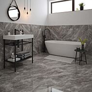 P12685 Apollo Grey Glazed Porcelain Wall & Floor Tile 600x600mm & 600x1200mm