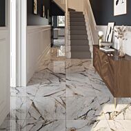 P12698 Hestia Viola Marble Porcelain Tile 600x600mm
