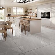 P13505 Anderley Light Grey Glazed Porcelain Wall & Floor Tile 1000x1000mm