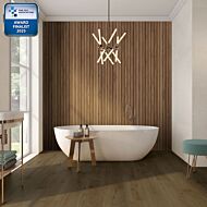 P13607 Kinabalu Walnut Matt Glazed Porcelain W&F 200X1200mm & P13611 Kinabalu Walnut Panel Porcelain 600X1200mm