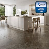 P14857 Planet Oxid Glazed Polished Porcelain 1198x598mm & P13880 Maya Linear Pearl Ceramic Wall Tile 350x350mm