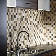 Emperador Mix Polished Marble Mosaic W&F 50x50mm