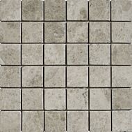 Silver Shadow Grey Tumbled Marble Mosaic 50x50mm