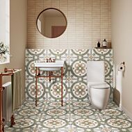 P13671 Zayda Sage Multi Matt Ceramic Tile 450x450mm
