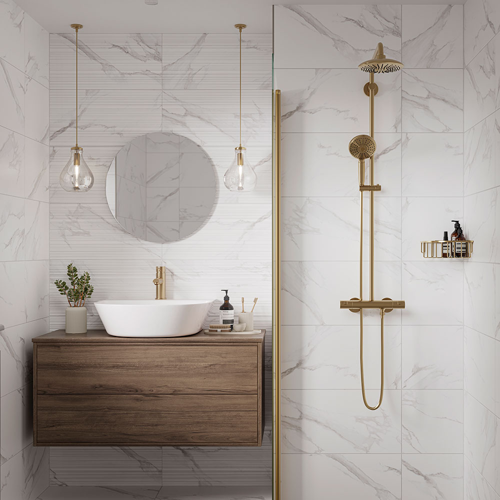 Vernazza Bianco Ceramic Wall Tile 300x600mm | Verona Group