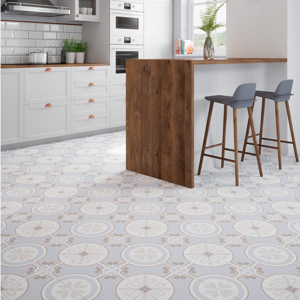 Bold kitchen floor design