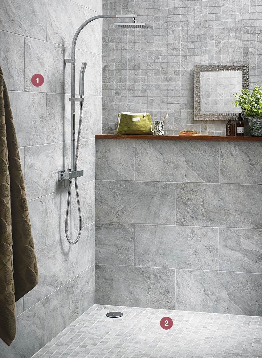 Stone effect wetroom