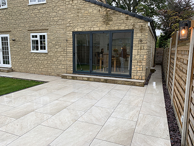 Stunning porcelain patio