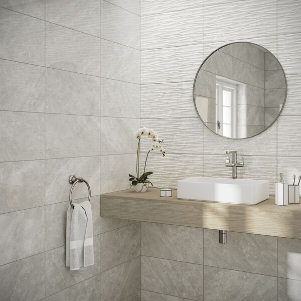 Skye Grey Gloss Ceramic Wall Tile 250x500mm (NEW)
