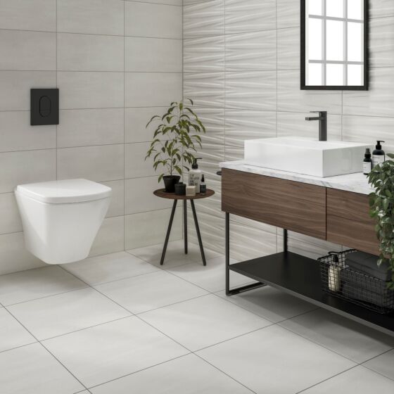 Tresco White Matt 500x500 Porcelain W F Verona Group - Matt White Wall Tiles Bathroom